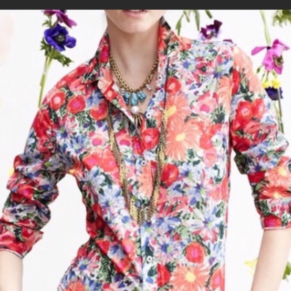 Anthropologie Floral Button Down - Picture 7 of 8